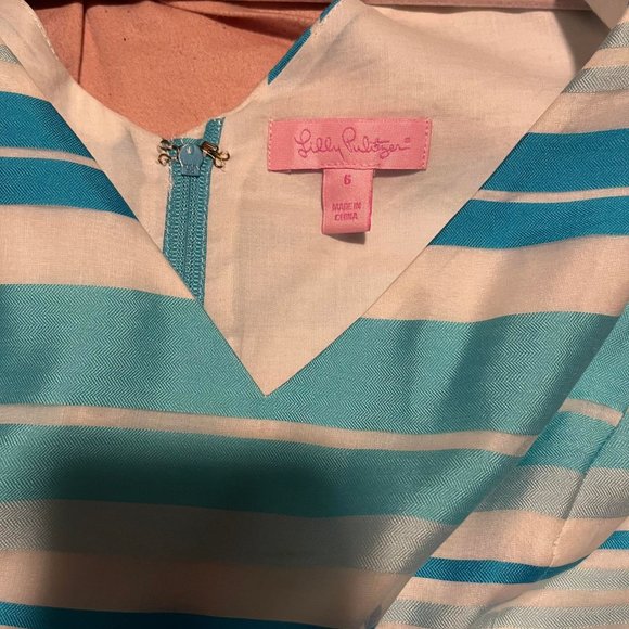Lilly Pulitzer Blue striped dress size 6 - Picture 7 of 7